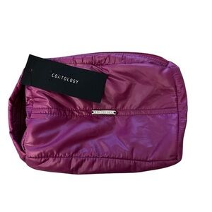 NWT COATOLOGY magenta puffer zipper pouch